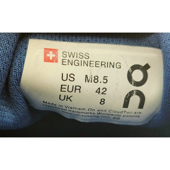 On Cloud 5 Shoes Mens Size 8.5 Denim Blue Athletic Running Sneakers - Picture 8 of 11